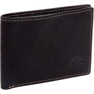 Men's Blix Genuine Black Leather Billfold Slip Pocket Designed Wallet One Size